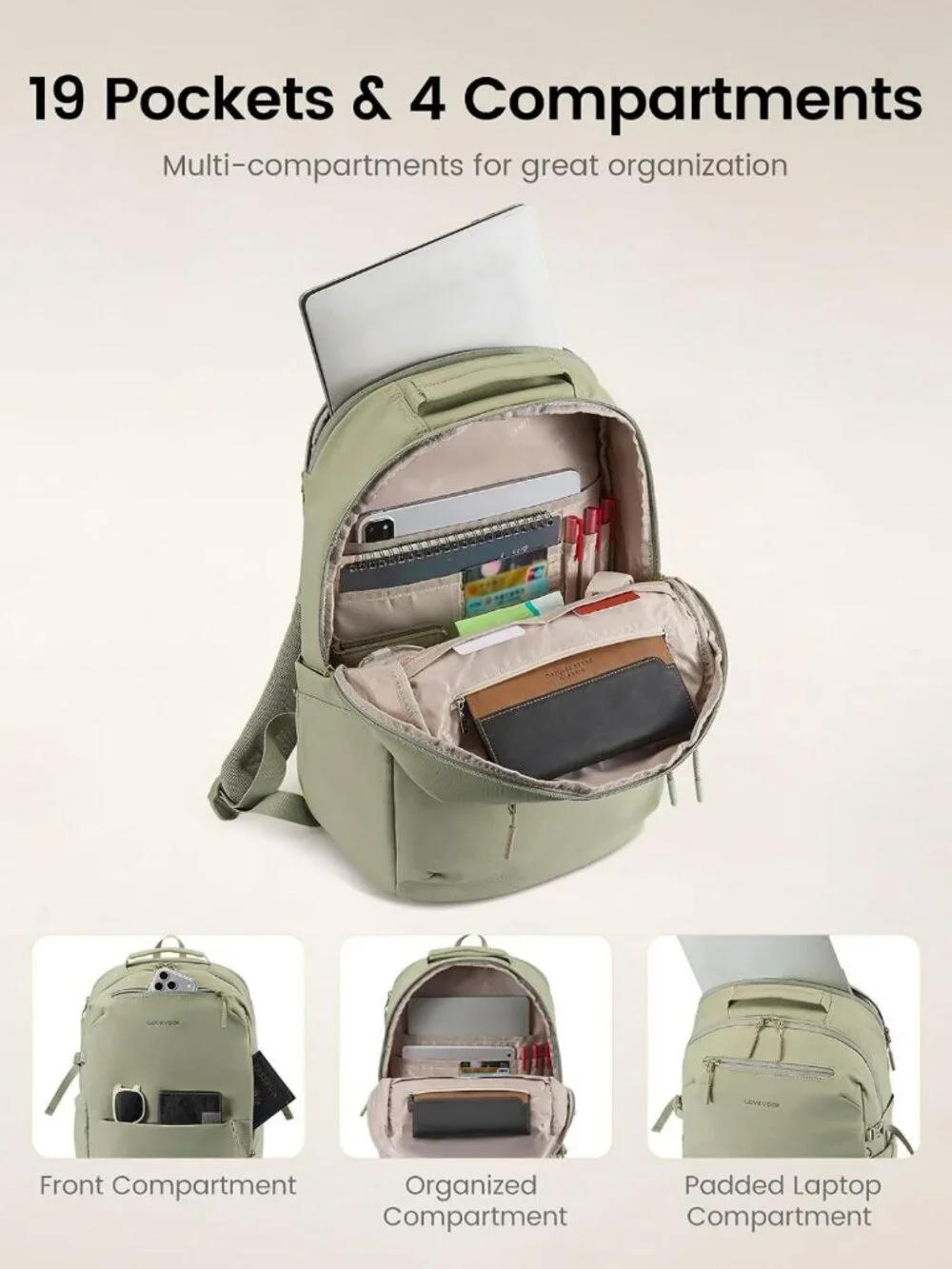 Stylish Women's Laptop Backpack with Tumbler Holder | Perfect Work & Travel Bag